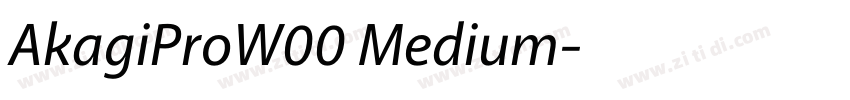 AkagiProW00 Medium字体转换